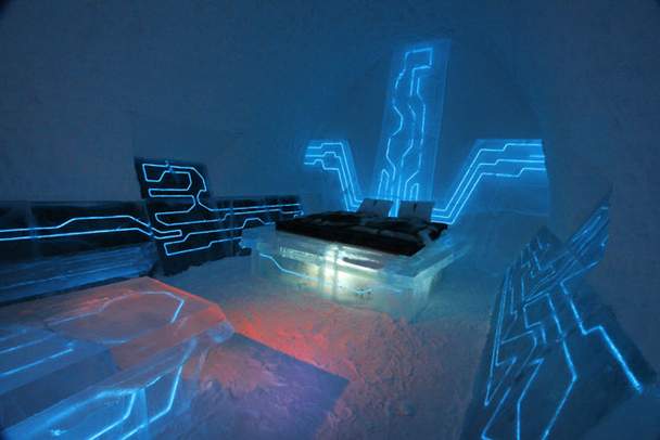 Tron: Legacy Inspires Icehotel Art Suite