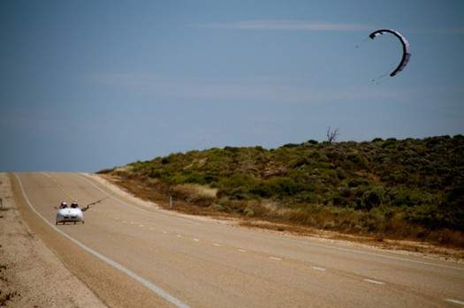 Kite-Powered Car Drives Across Australia