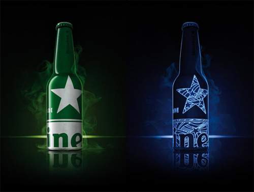 Heineken’s Glow in the Dark Bottle Lights up the Night