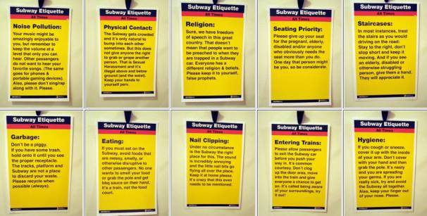 NYC Artist Brings Subway Etiquette to Life