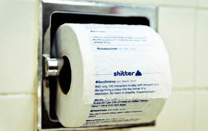 Background image for Shitter: Toilet Paper Printed with Your Twitter Feed