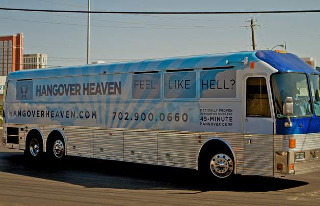Hangover Heaven Buses Treat Your Hangover with an IV Drip