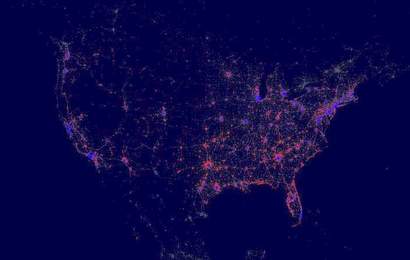 Background image for Beautiful World Maps of Facebook Activity