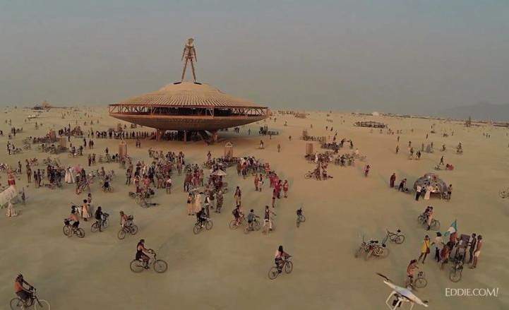 Take a Tour of Burning Man on the Back of a Drone
