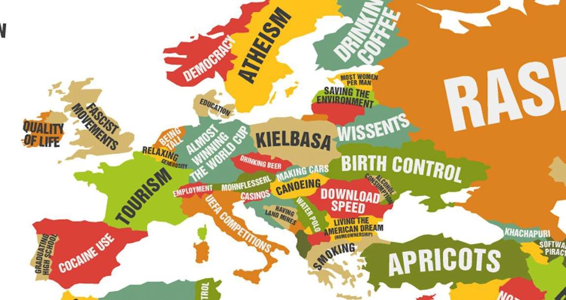 Find Out What Each Country Leads the World In via Handy Map