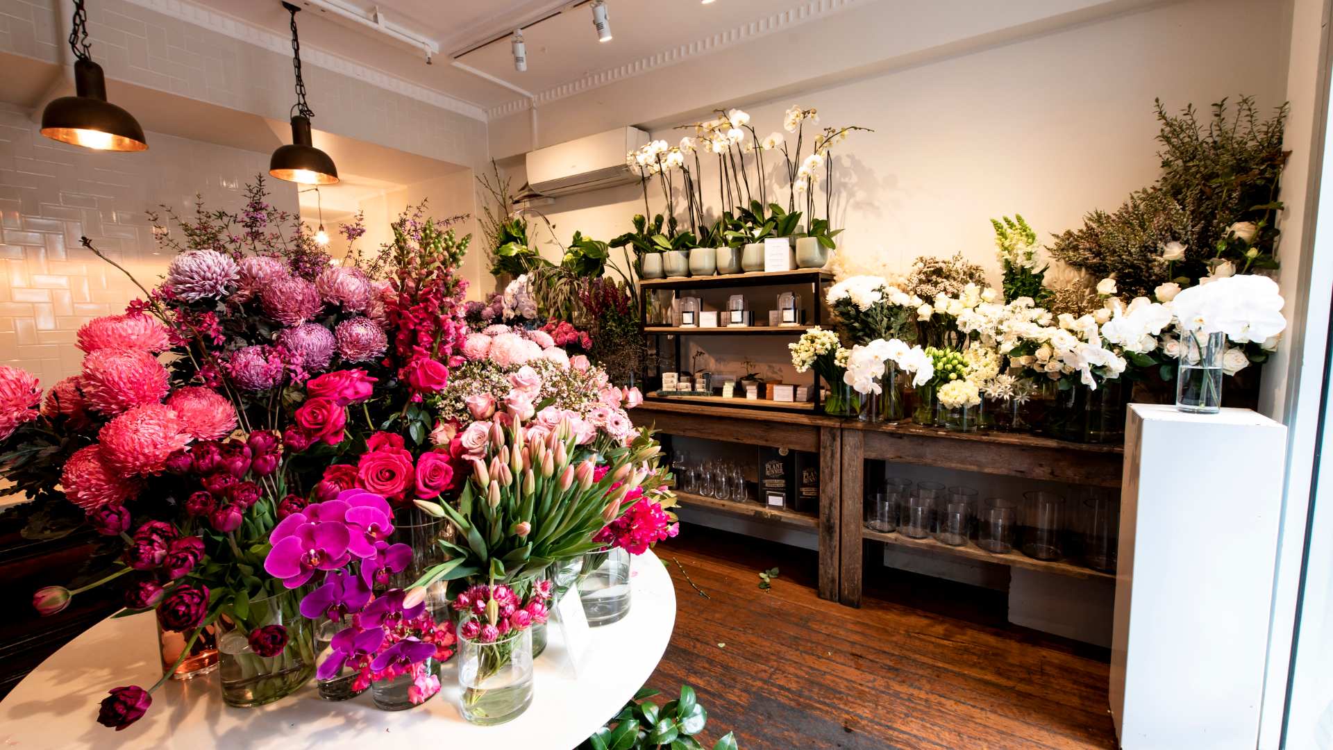 Inside the store at Poho Flowers