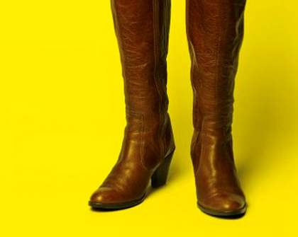 Girl in Tan Boots
