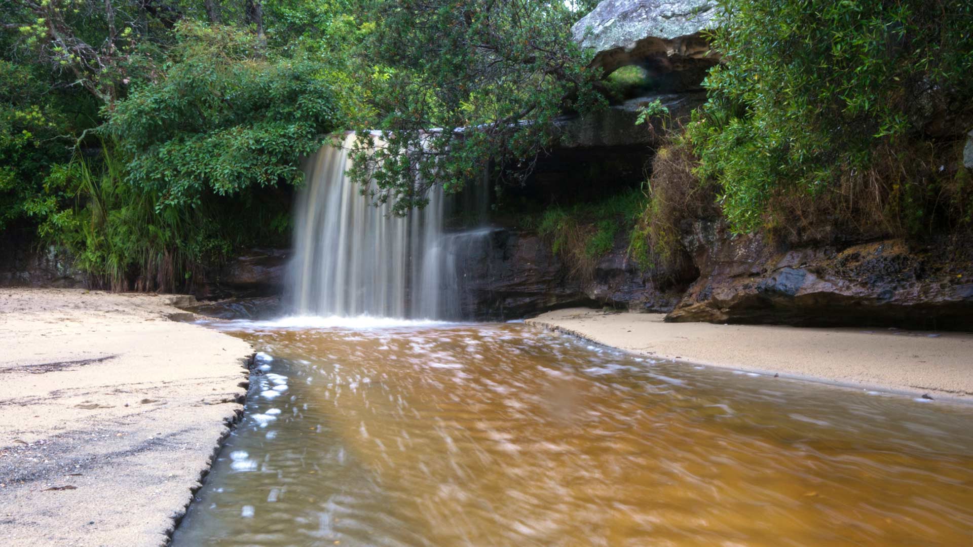 Waterfalls in Sydney - swim in Sydney - Collins Beach Waterfall