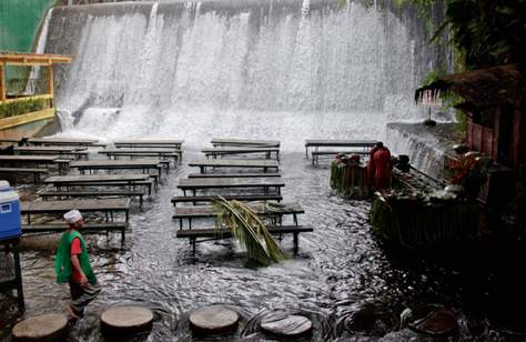Take a Casual Weekday Lunch at the Base of a Waterfall