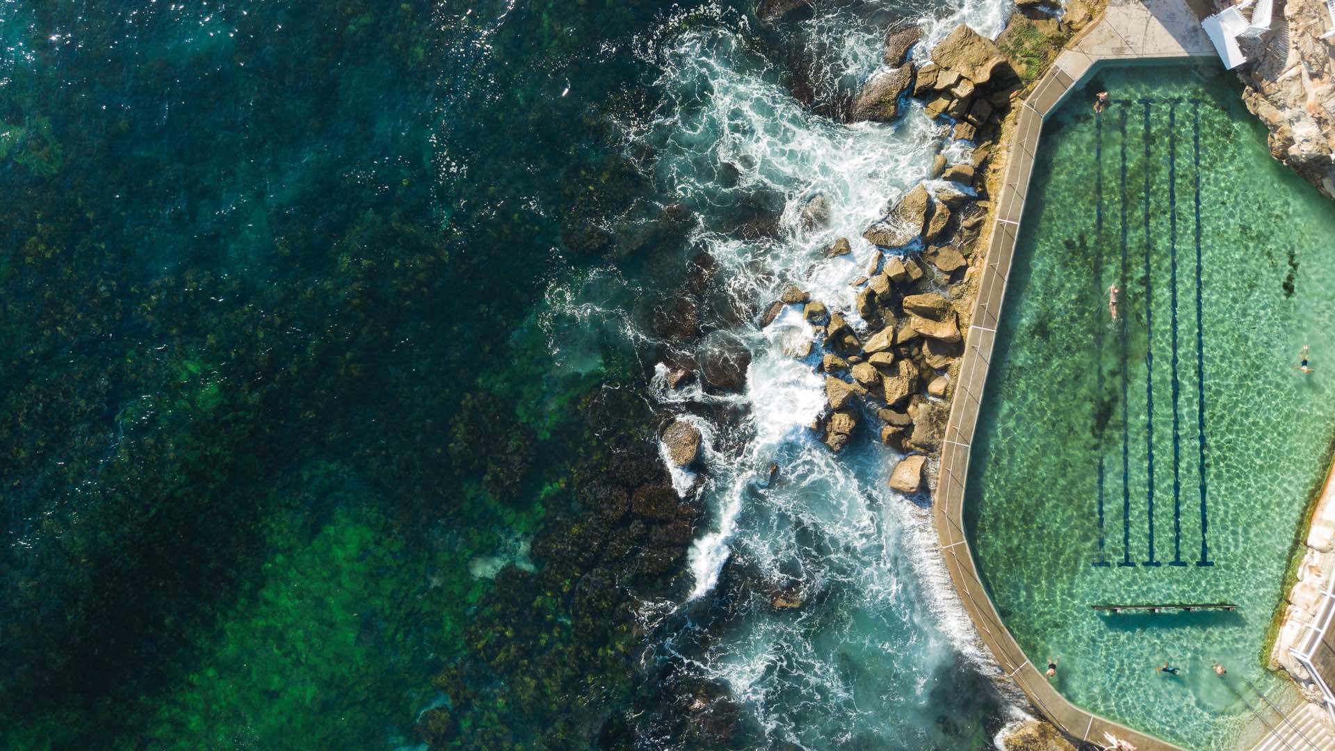 Bronte Baths - one of the best ocean pools in Sydney. At Bronte Beach.