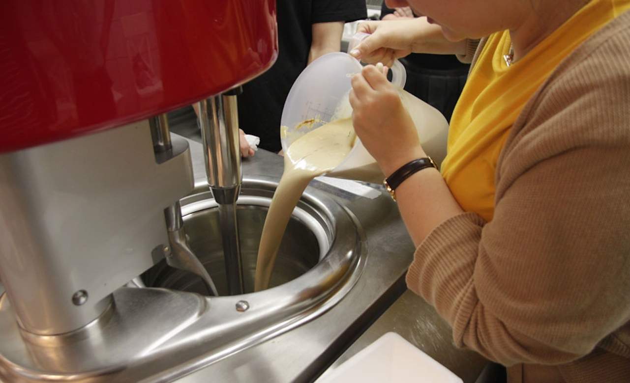 Gelato-making at La Macelleria