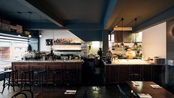 the bar and open-kitchen at Tipo 00 melbourne - one of the best italian restaurants in melbourne