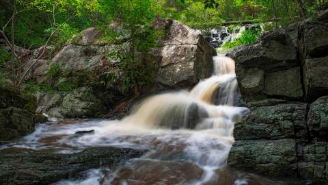 JC SLAUGHTER FALLS AND SIMPSON FALLS, MOUNT COOT-THA - best waterfall in Brisbane, Queensland.