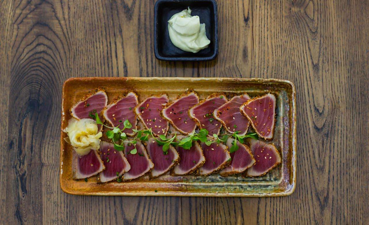 a plate of raw tuna at Raw Bar in Sydney's Bondi - Japanese restaurant in Bondi