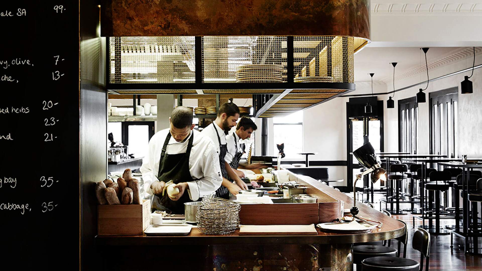 The kitchen and chefs at L'hotel Gitan - French Restaurant in Melbourne