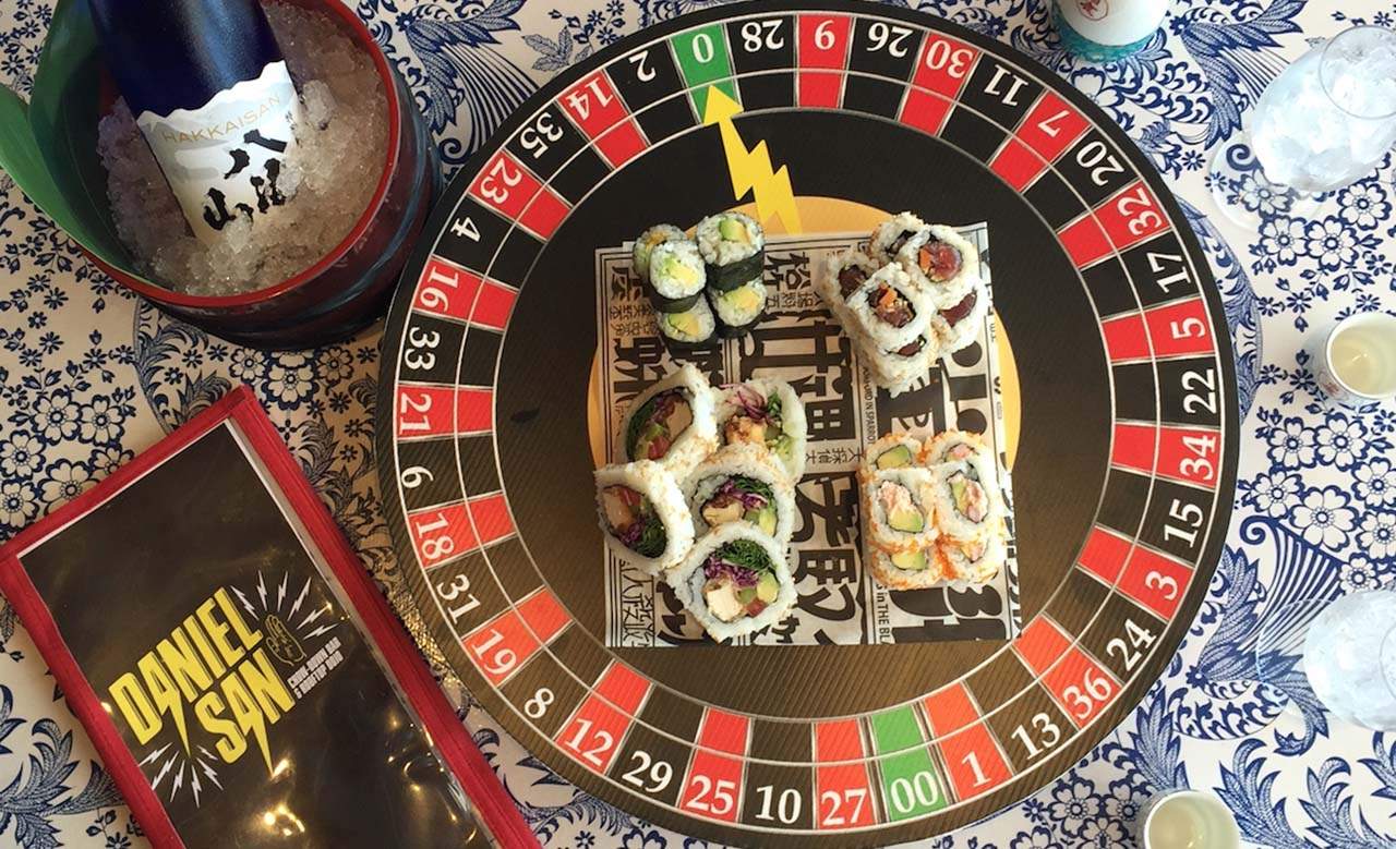Play Sushi Roulette at Daniel San's New Sake Sake Sundays