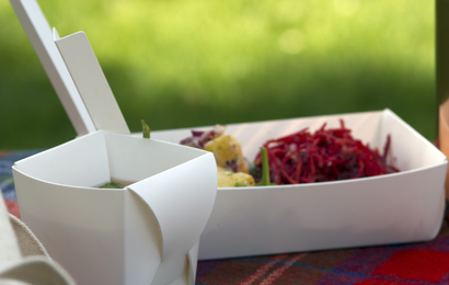 Background image for This Foldable Eating Set is Like Origami for Plates