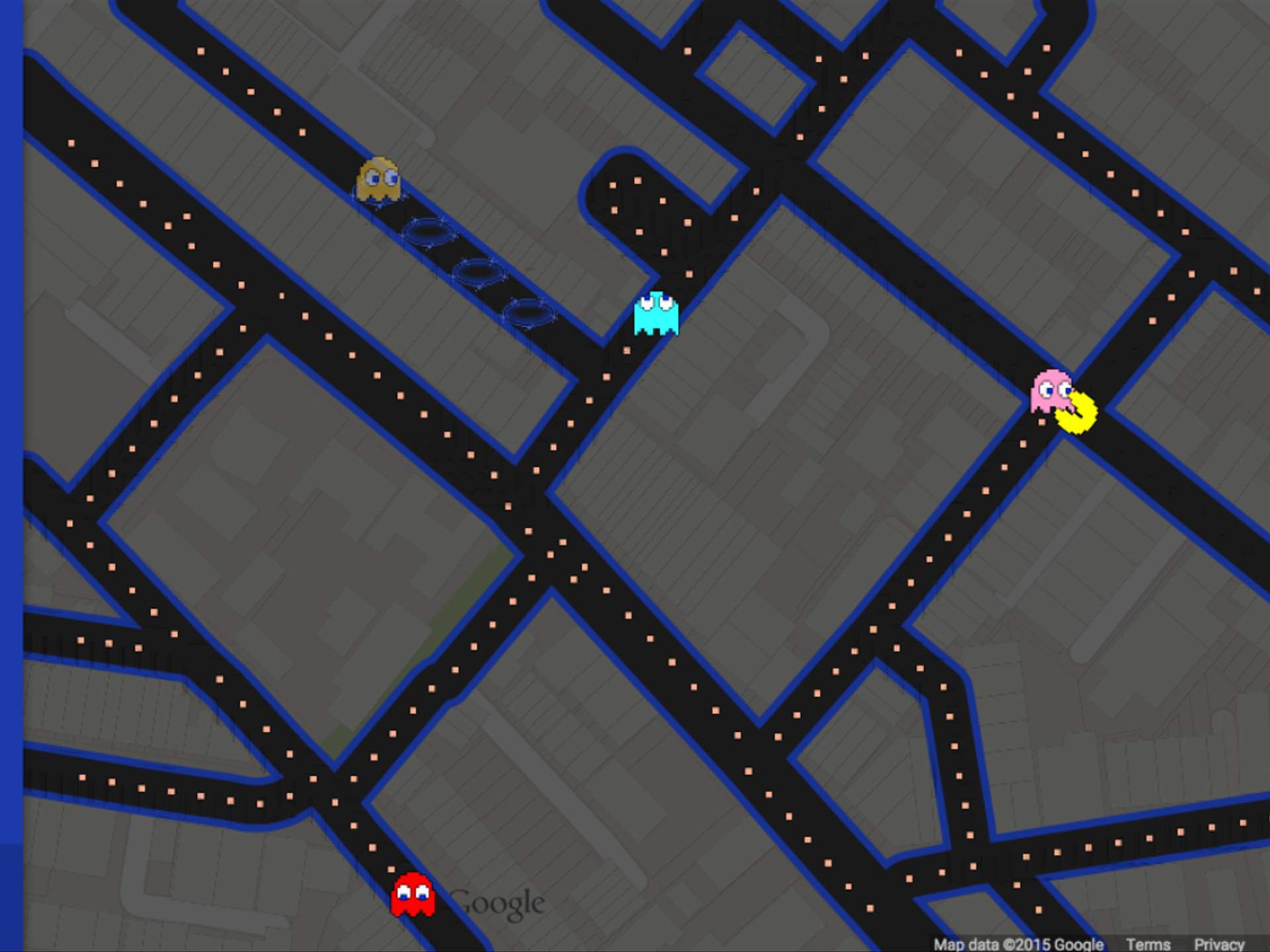 Jogue Pac-Man no google maps agora! :D - Design Culture