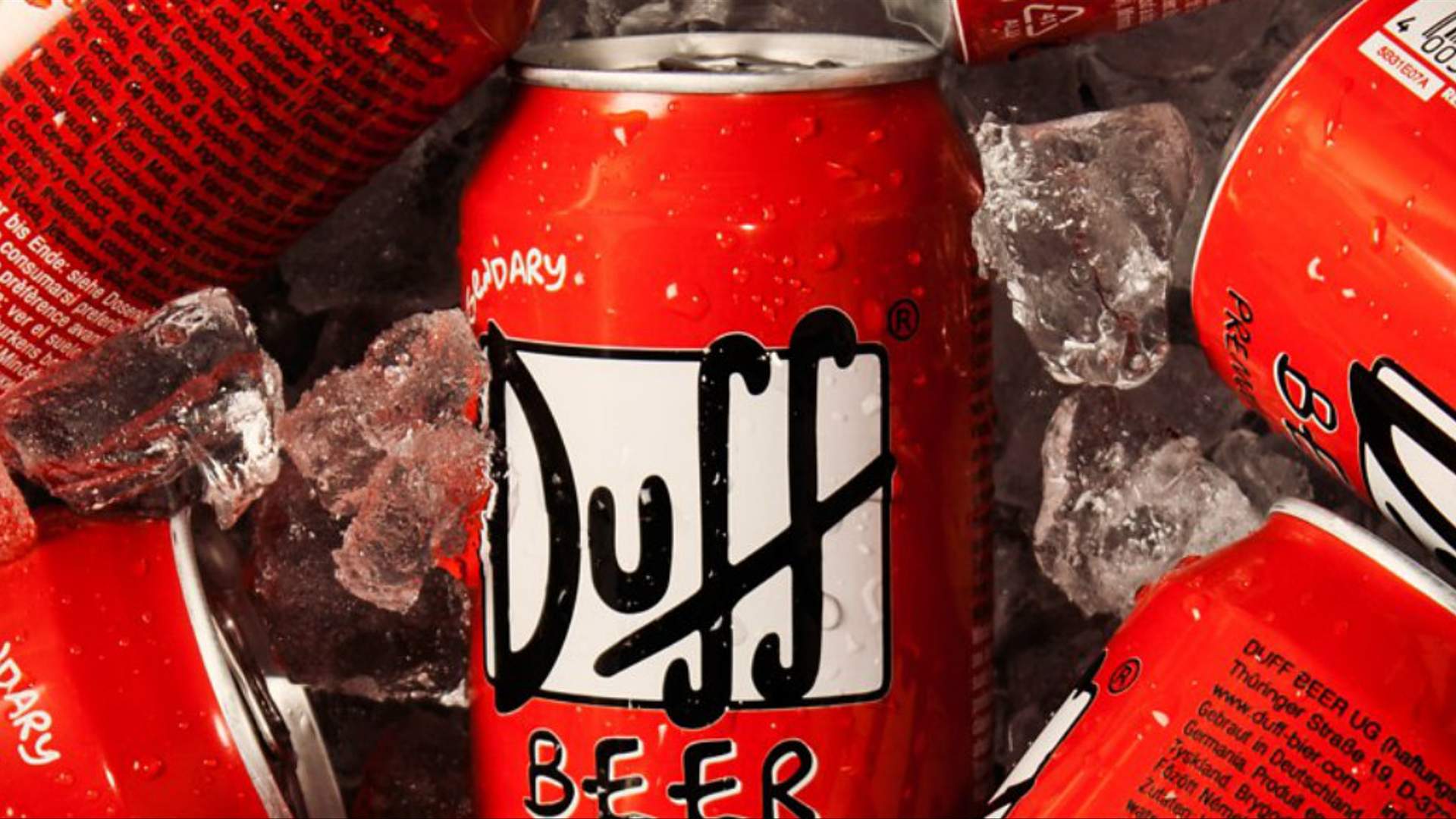 The Simpsons Universal Studios Parks Duffman Duff Beer Can