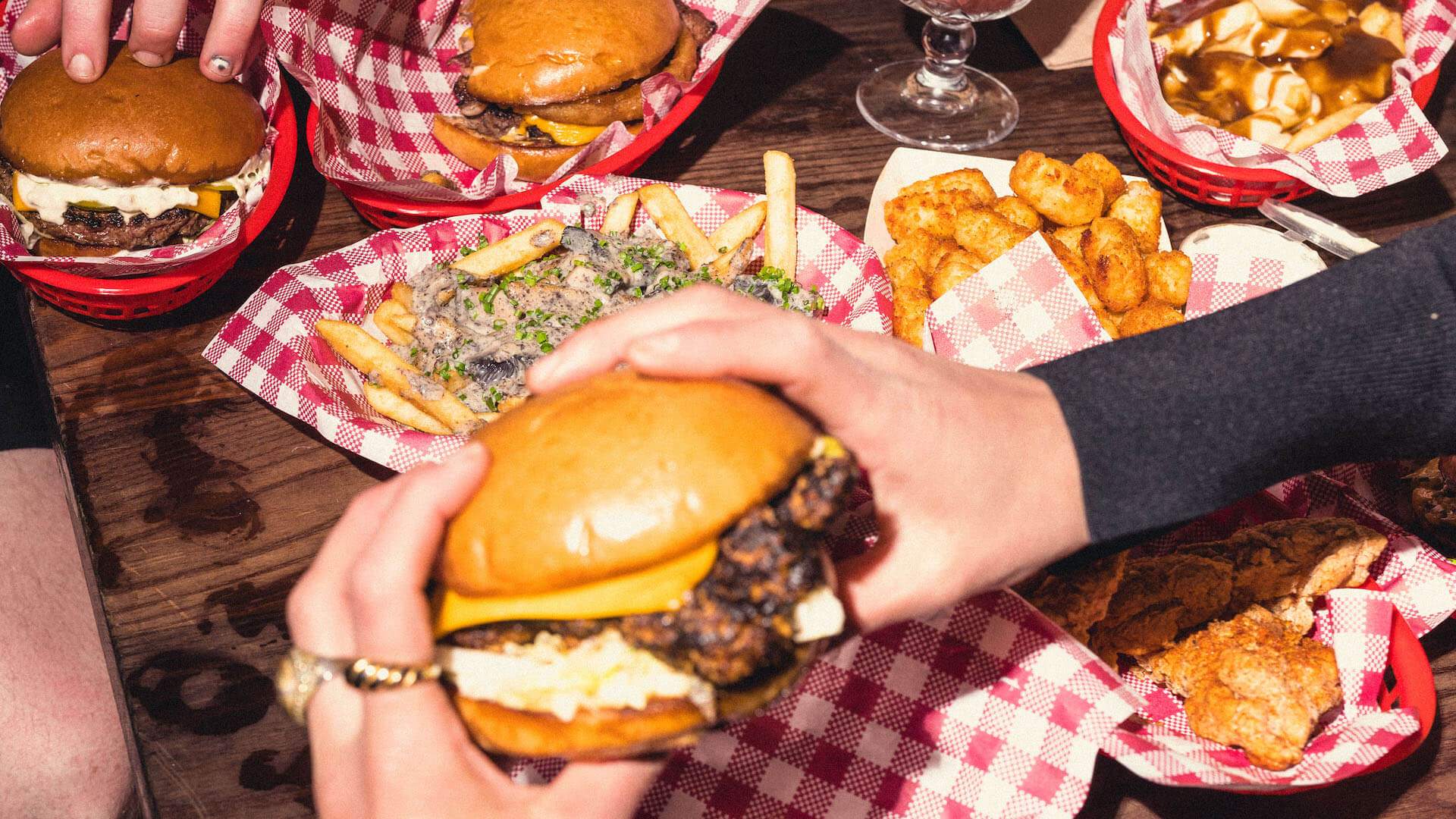 Burgers at Leonar's House of Love - some of the best burgers in Melbourne.