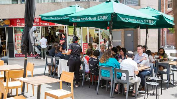 Outdoor dining at Chinese Noodle House