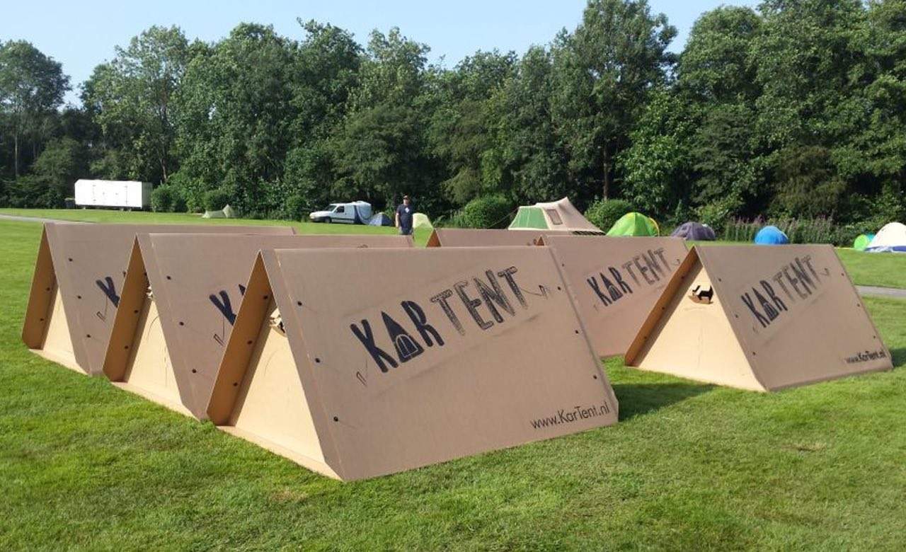 These Recyclable Cardboard Tents Could Change Camping at Festivals