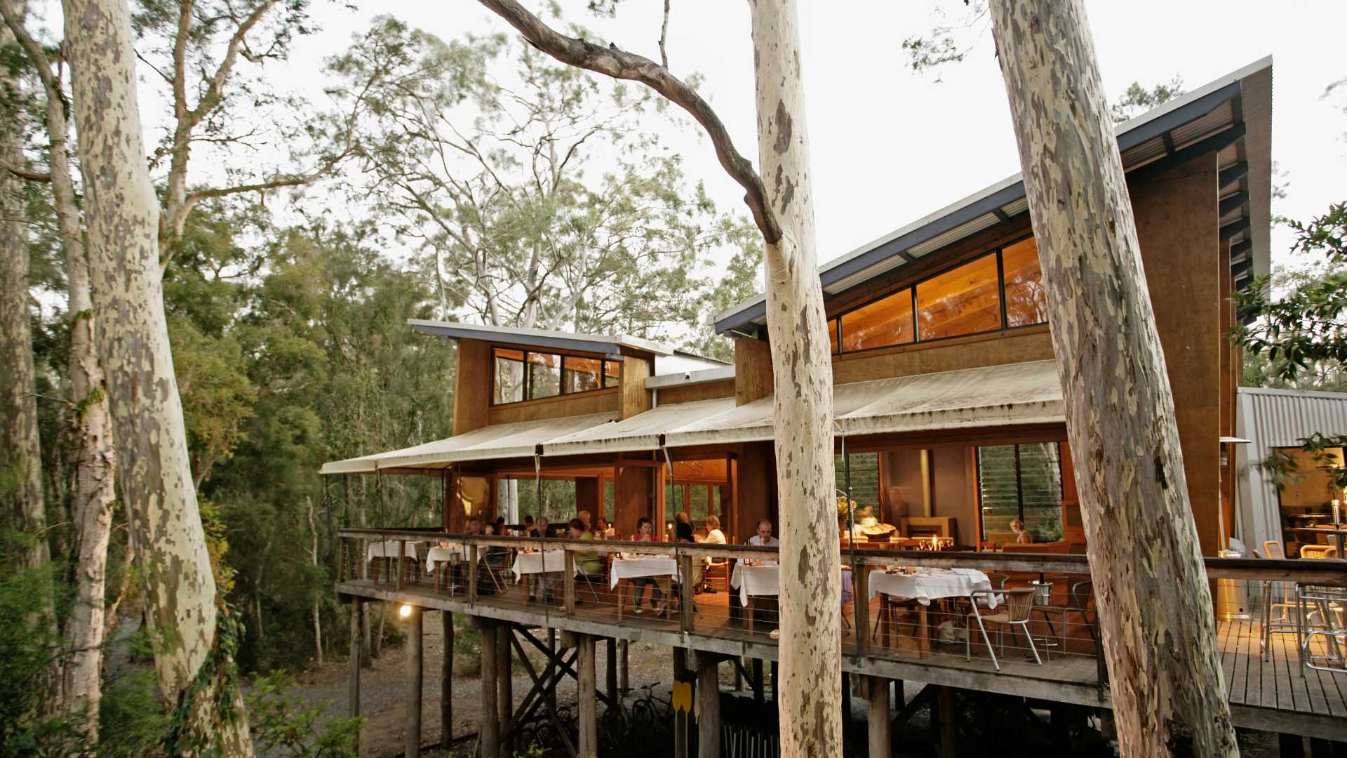 The Gunyah Restaurant at Paperbark Camp