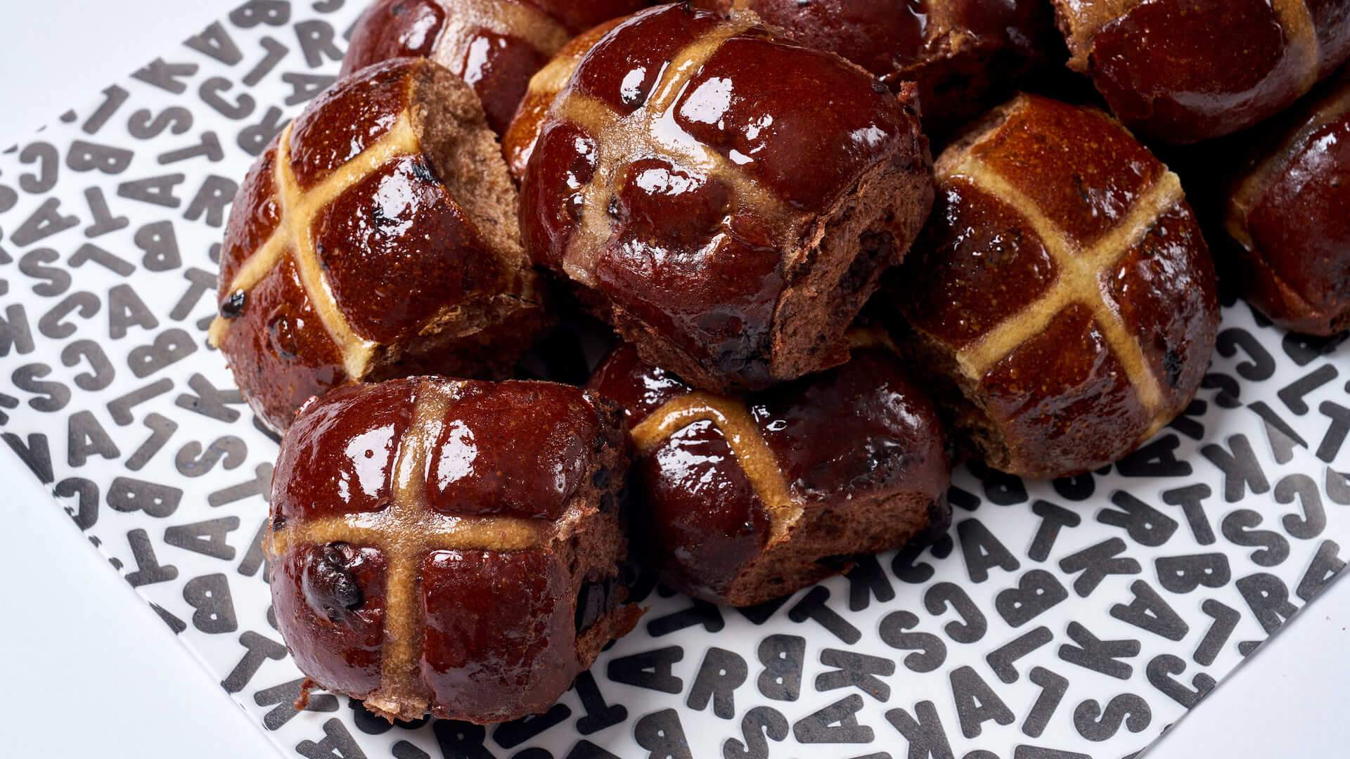 Easter Hot Cross Buns from Black Star Pastry and Koko Black