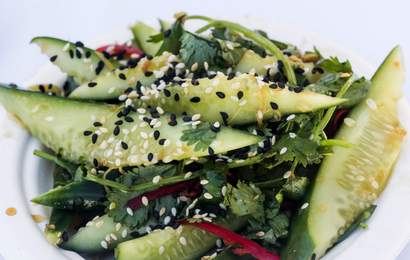 Background image for How to Make Kitchen By Mike's Cucumber, Mirin and Sesame Salad at Home
