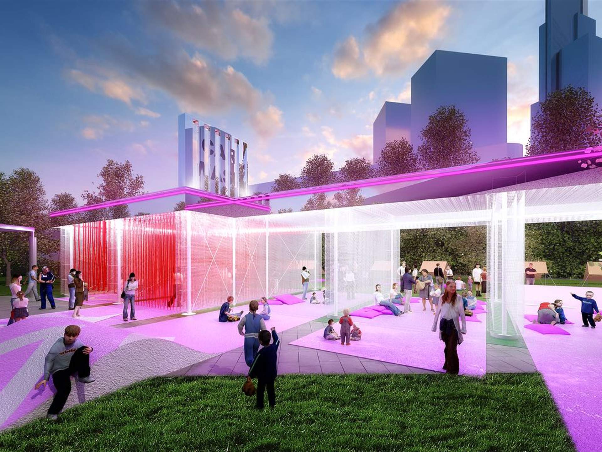 Ngv S Dreamy Pink Car Wash Inspired Outdoor Playground Opens This