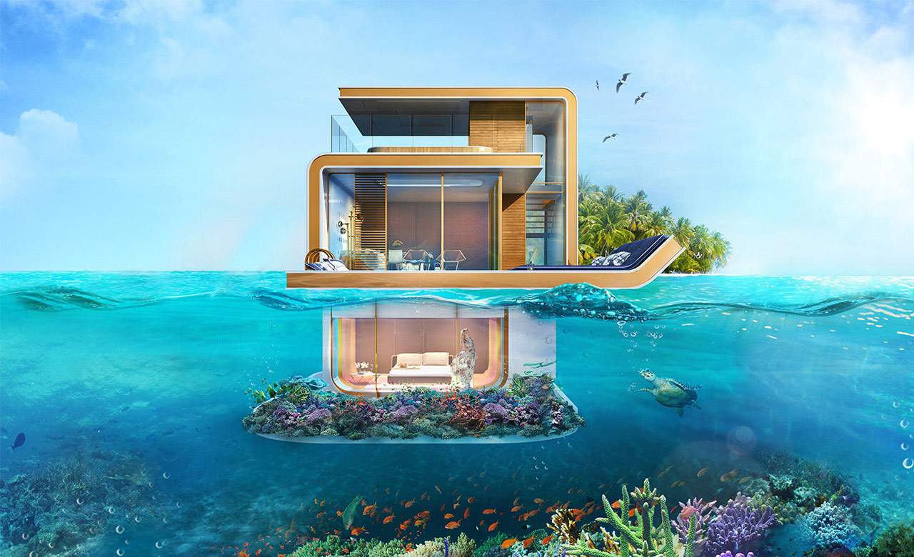 These Partially Underwater Dubai Villas Let You Literally Sleep with the Fishes