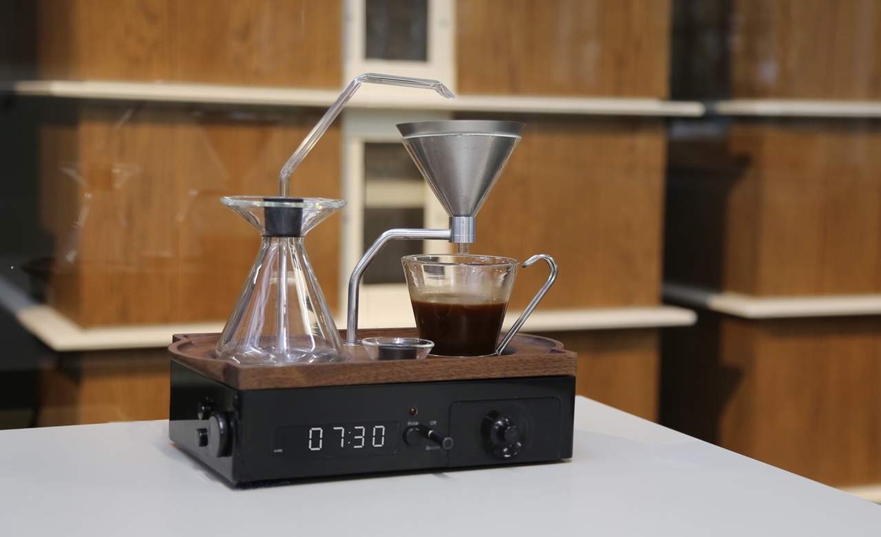 This Alarm Clock Wakes You Up by Brewing a Cup of Coffee
