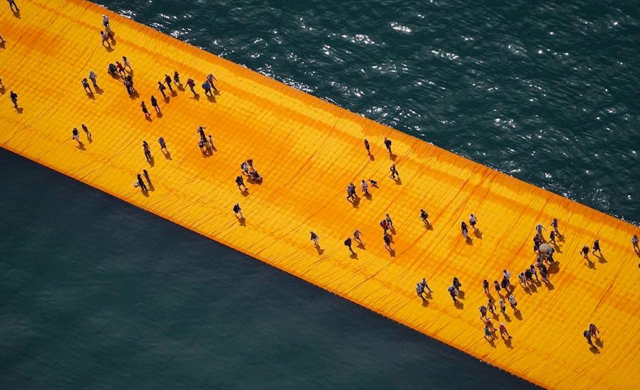 This Incredible Public Installation Lets You Walk on Water Across an Italian Lake