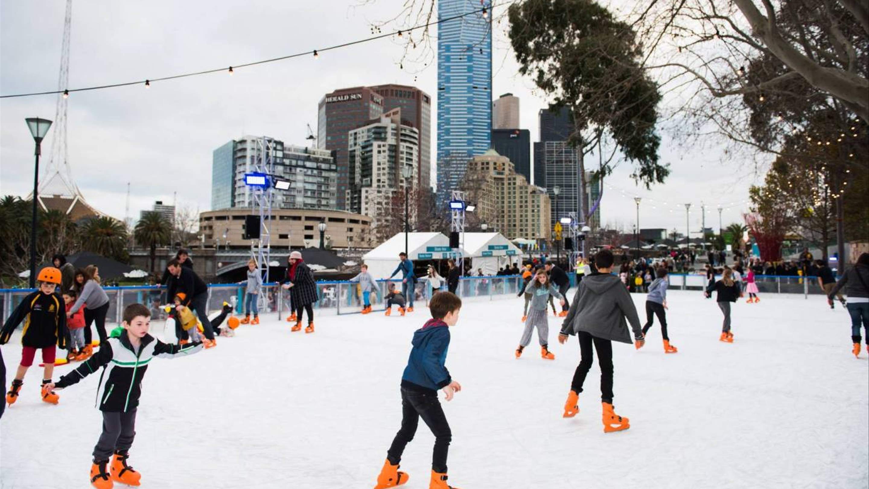 Riverhead Ice Rink River Rink in Fed Square - Concrete Playground