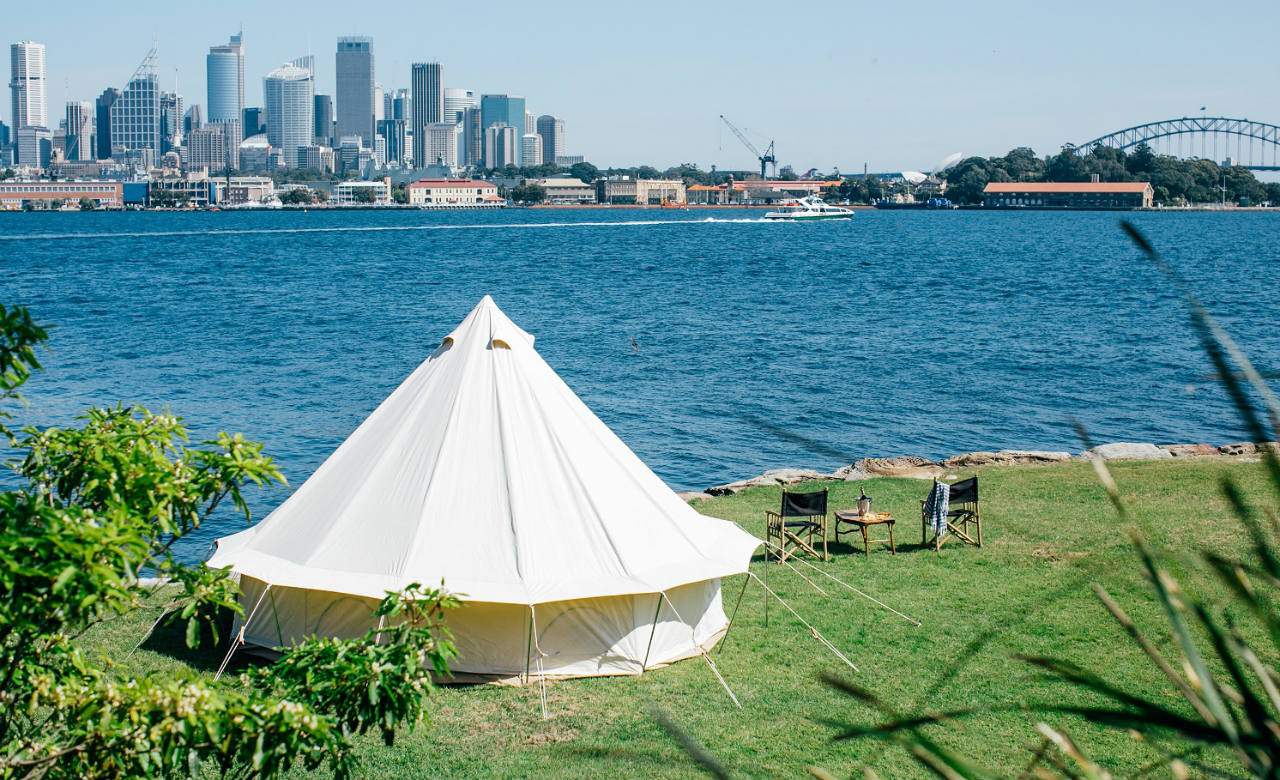 A Pop-Up Glamping Hotel Is Coming to a Sydney Island