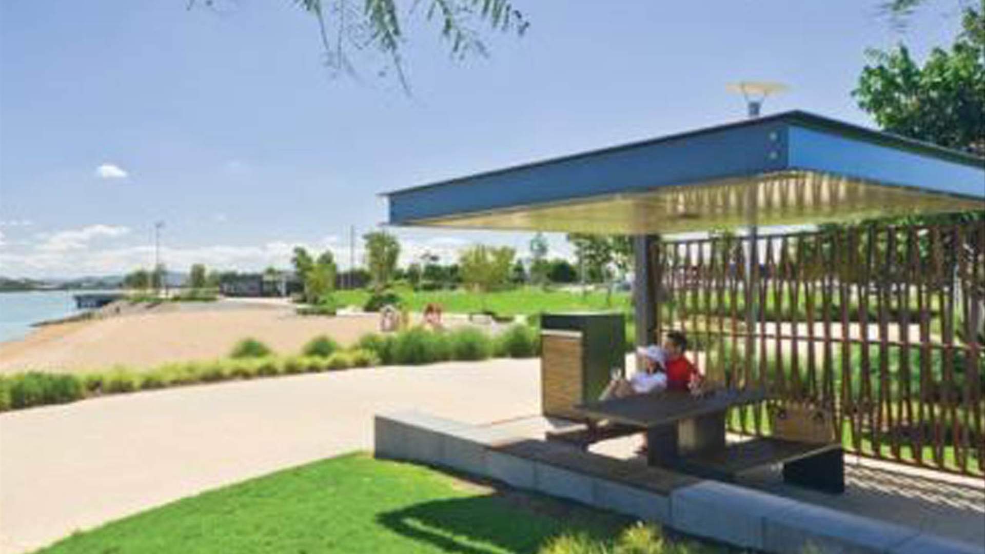 Northshore Riverside Park Barbecue Concrete Playground