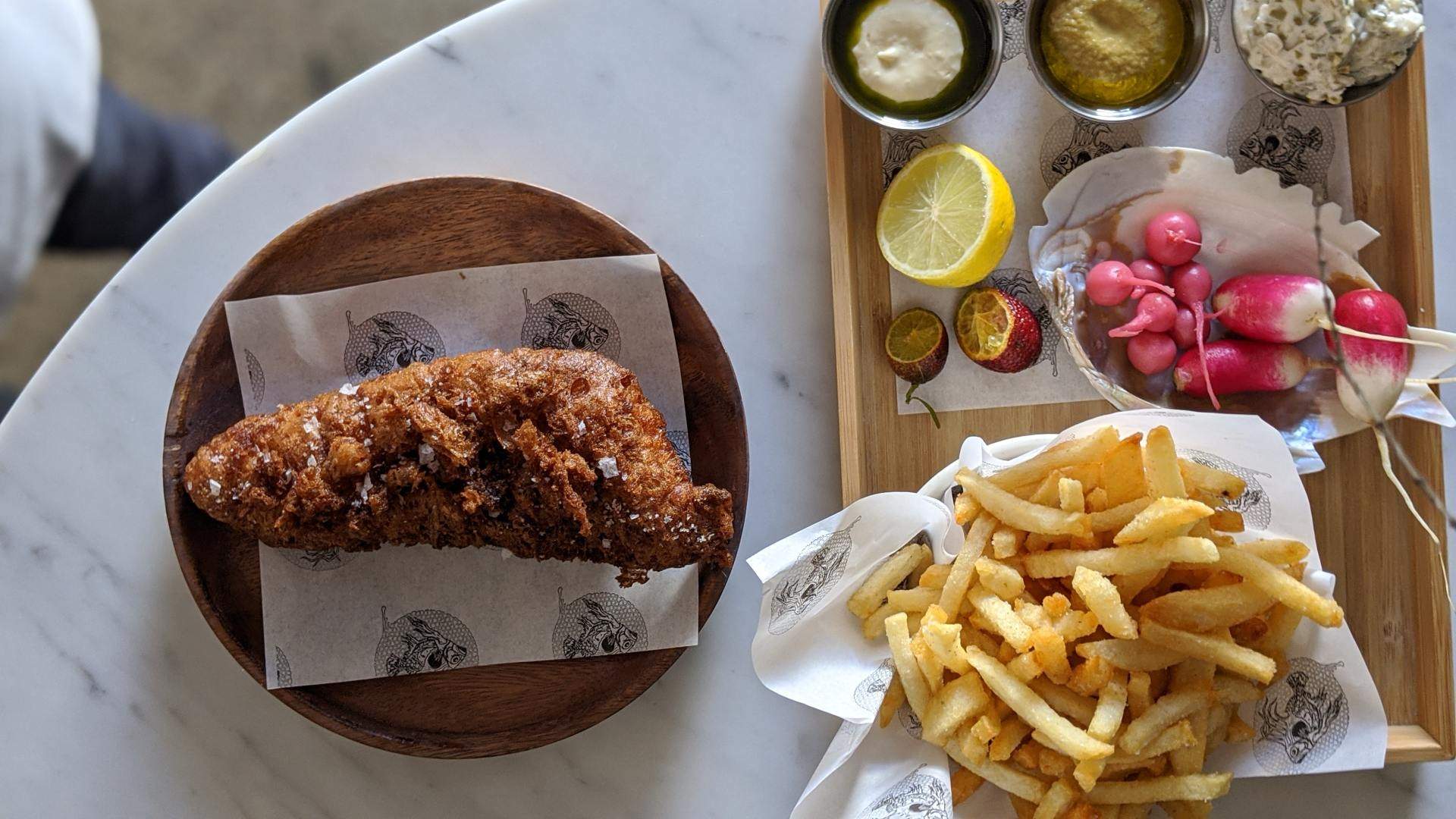 Fish and chips at Saint peter