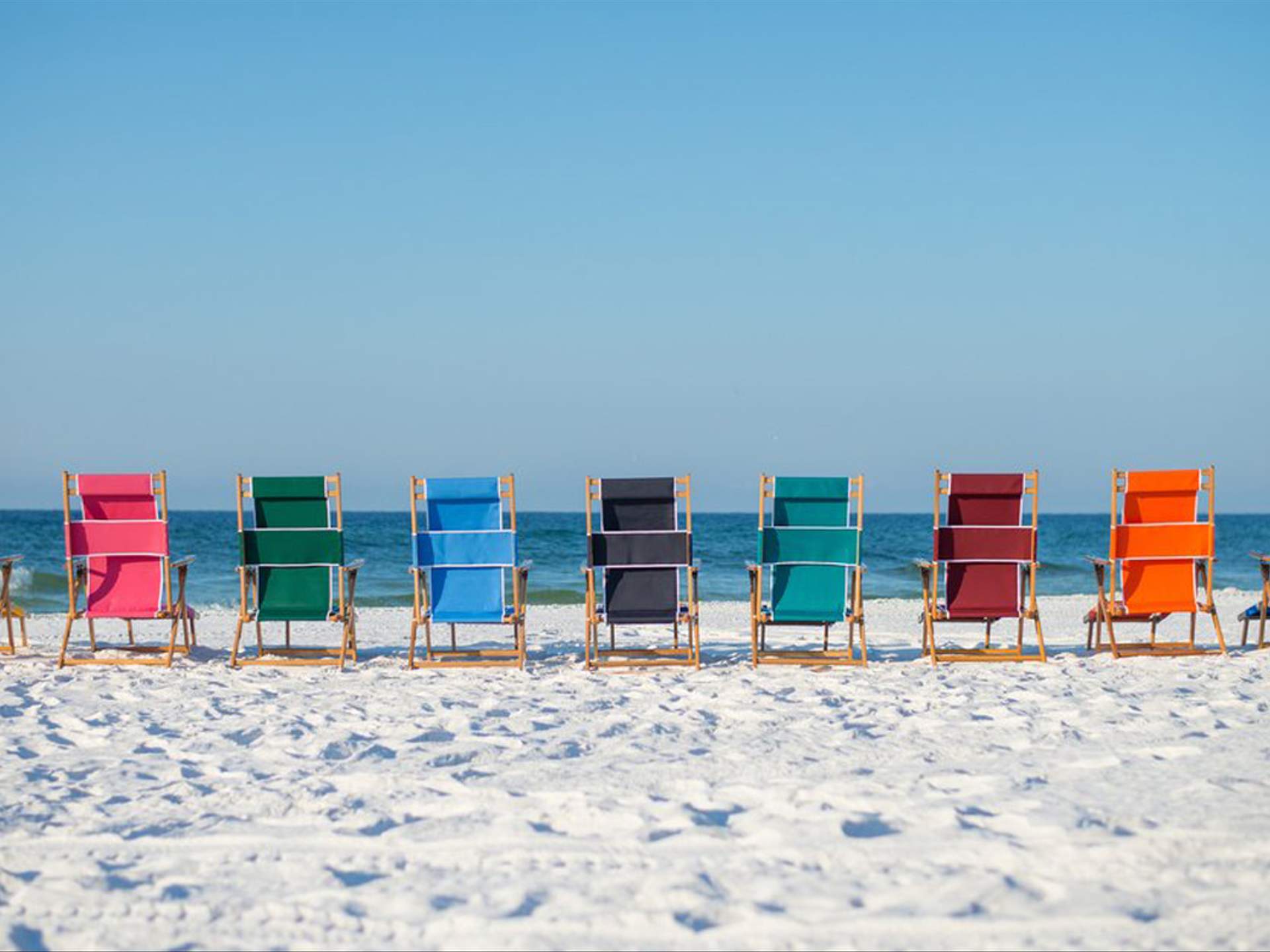 beach chair in sand