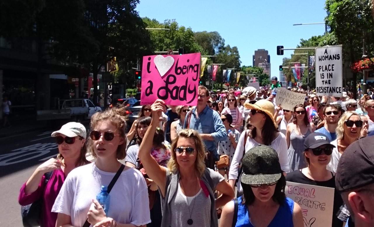 Women's March on Sydney Rallies with the World Behind Social Equality
