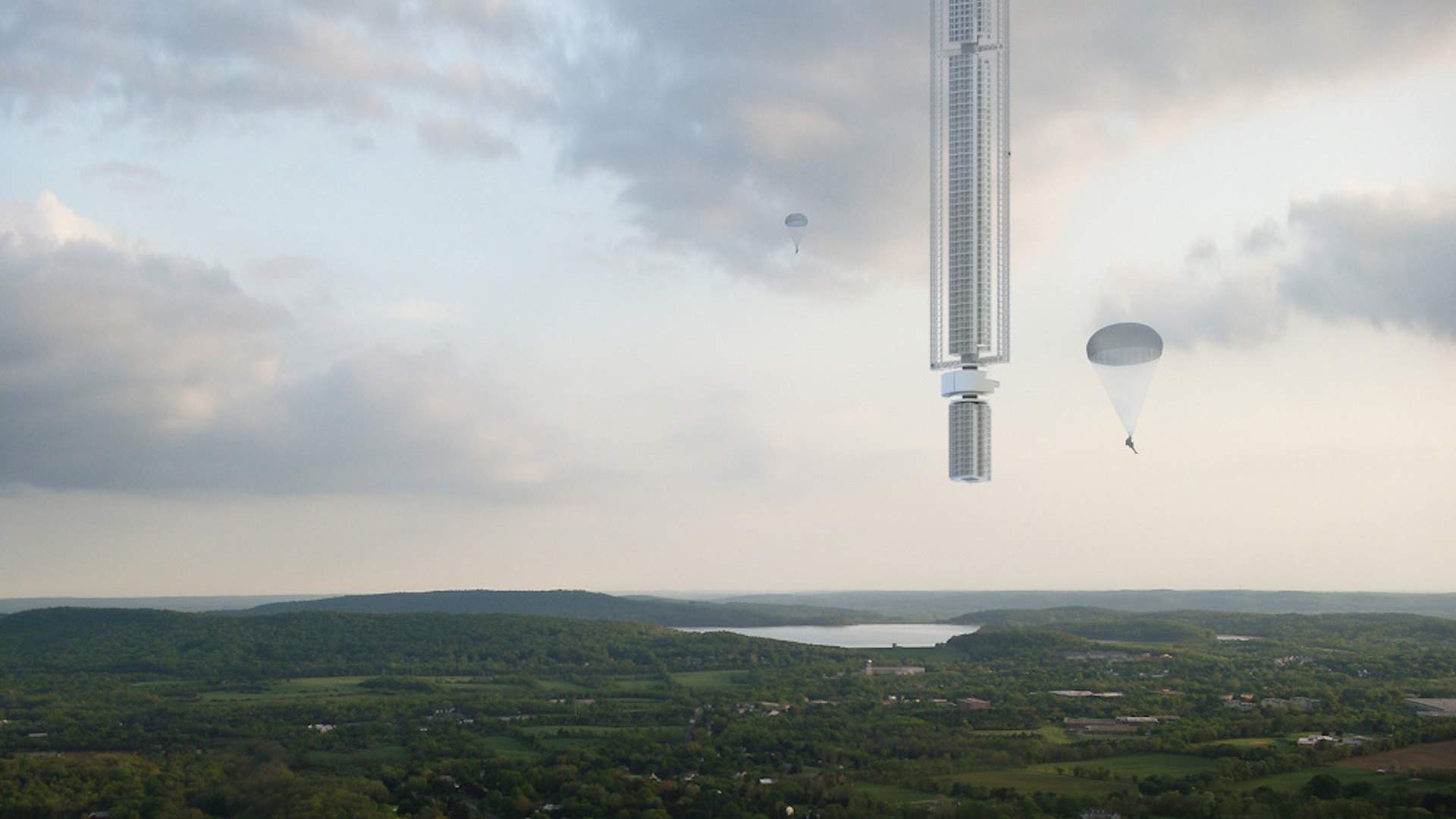This Sky-High Building Design Casually Hangs From An Asteroid