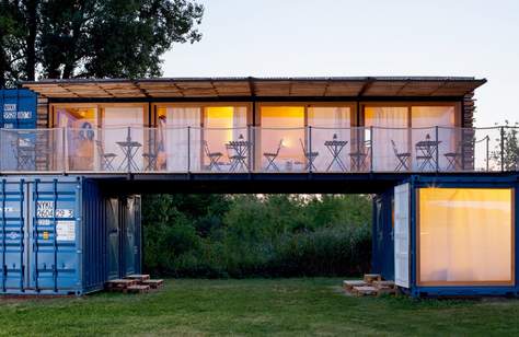 This Pop-Up Shipping Container Hotel Takes Portable Comfort to the Next Level