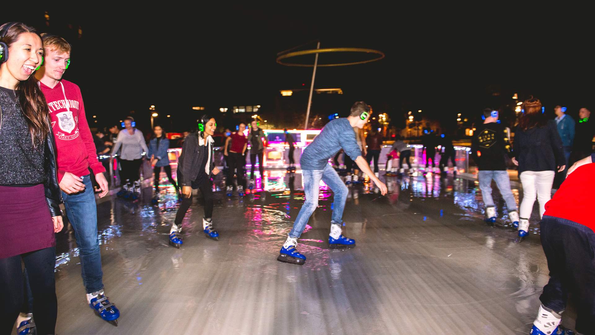 Sydney's Silent Disco Ice Skating Festival Returns for Vivid