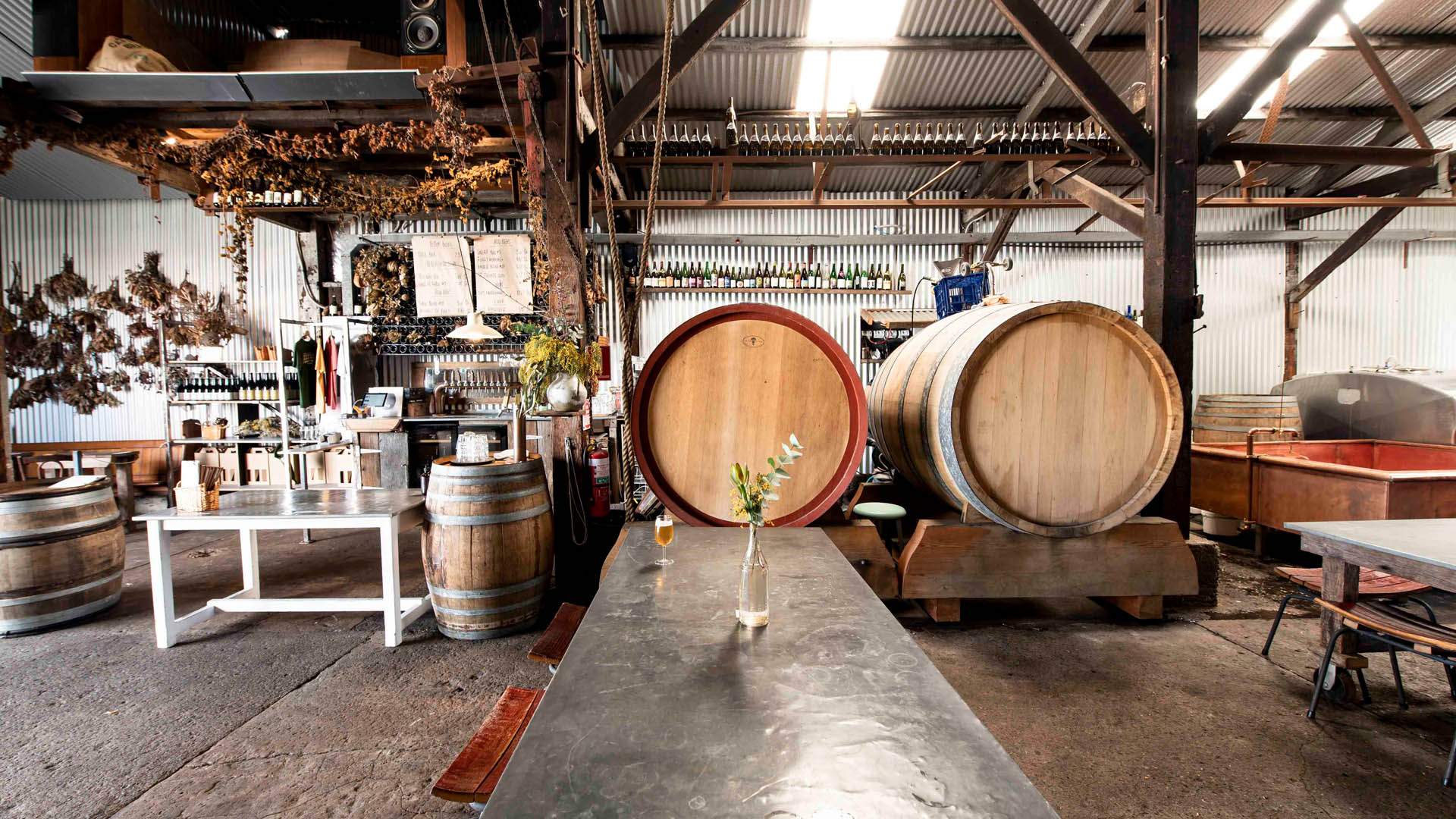 The main bar at Wildflower Brewing & Blending in Marrickville, Sydney.