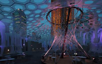 Background image for This Dream-Like New York Gallery Installation Changes Colour With the Weather