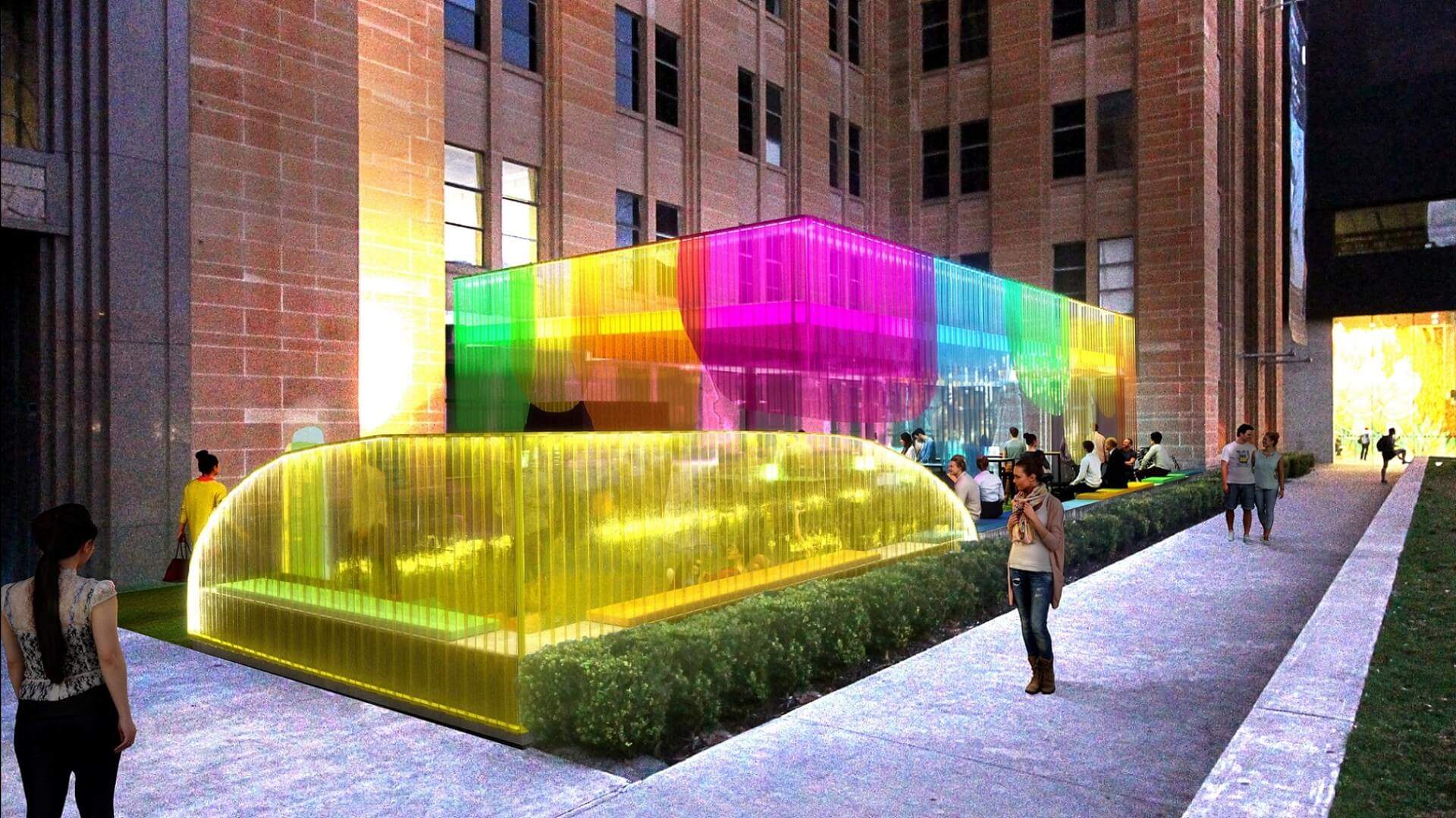 A Waterside Rainbow-Coloured Bar Is Popping Up at the MCA