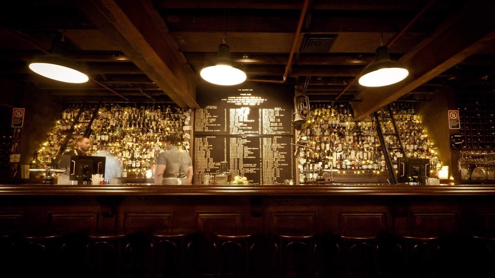 The whisky bar at the baxter's inn - one of the best bars in Sydney