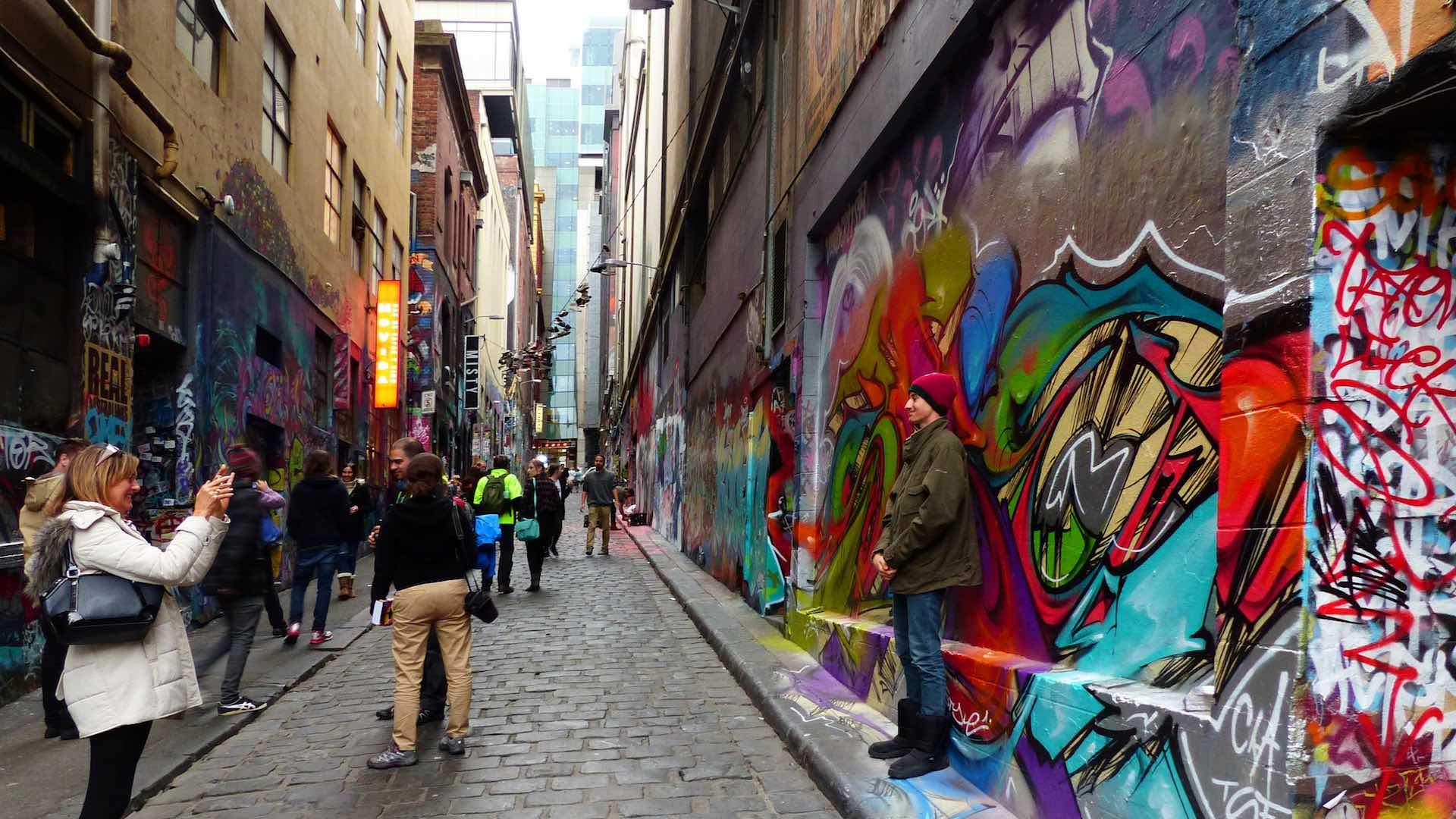 Melbourne's Hosier Lane Has Been PaintBombed by a Group of Masked