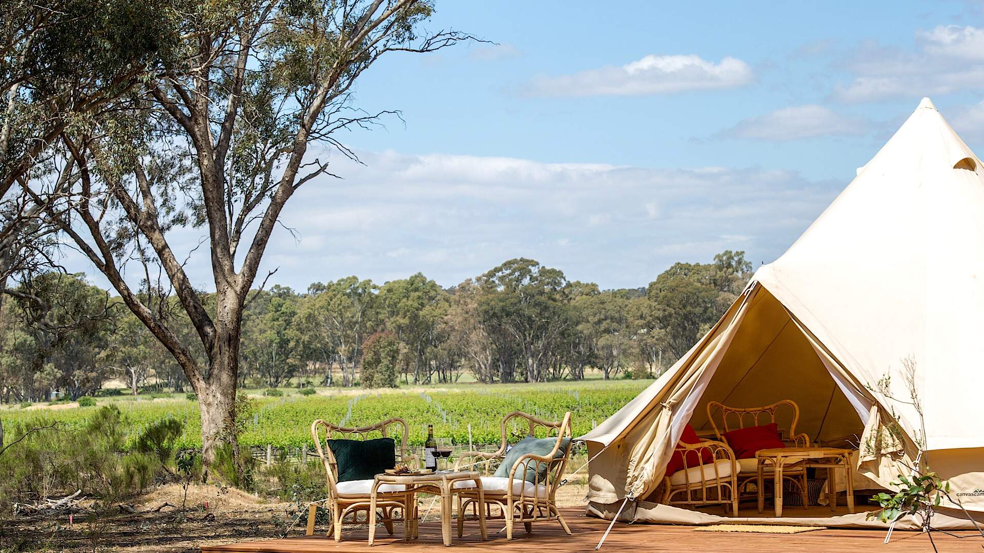 Balgownie Estate Bendigo - Victoria - one of the best places to go glamping in Australia.
