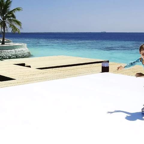 You Can Now Go Ice Skating Next to the Beach in the Maldives