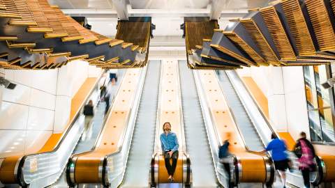 Wynyard Station Has an Epic New Hovering Concertina-Like Installation